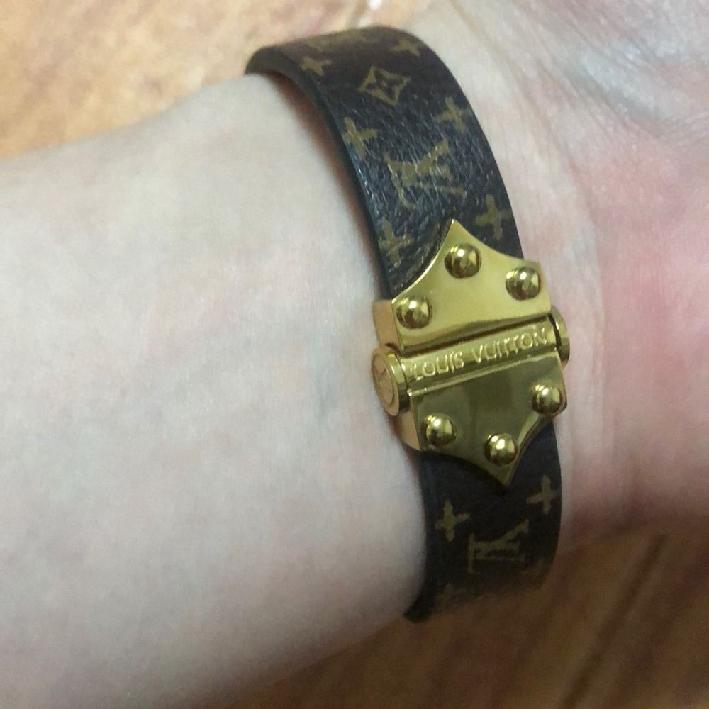 Louis Vuitton Slim Bracelet Brown and Gold
